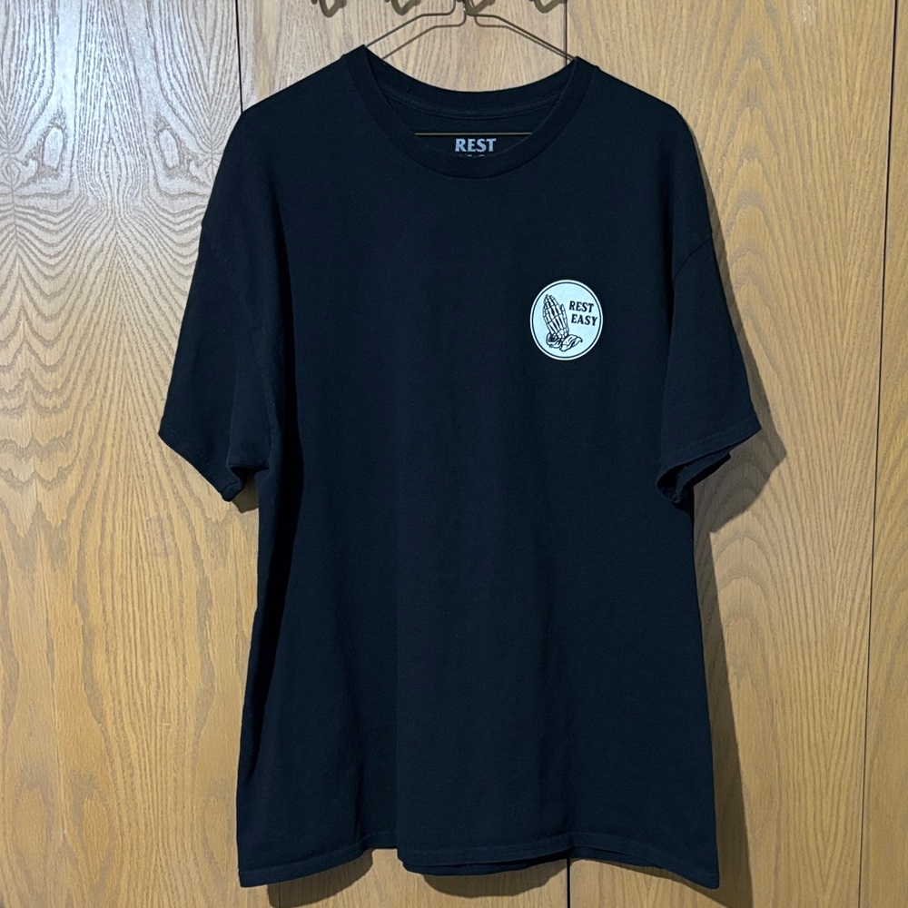 Rest easy sleep tight grim reaper Black T-Shirt for Men XL cotton